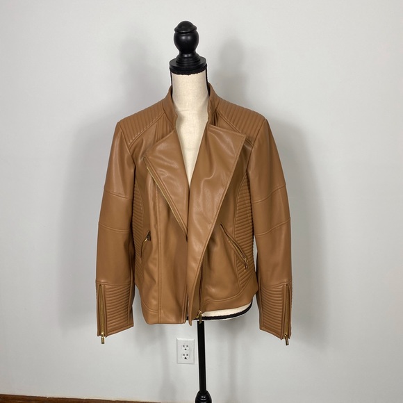 Calvin Klein Jackets & Blazers - Calvin Klein Full Zip ‘Vicuña’ Moto Jacket Woman’s Size XLarge